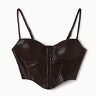 Корсет женский кожаный MIST, размер 40 (XS), коричневый - Фото 5