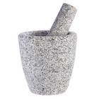 Ступка с пестиком, 400 мл, камень, серая - фото 23936545