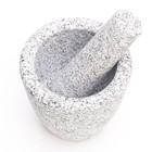 Ступка с пестиком, 400 мл, камень, серая - фото 23936544