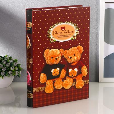 Фотоальбом магнитный на 20 листов "Счастливые медвежата" в коробке, МИКС 23х33,5х6 см