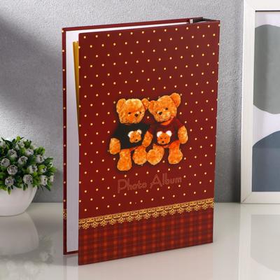 Фотоальбом магнитный на 20 листов "Счастливые медвежата" в коробке, МИКС 23х33,5х6 см