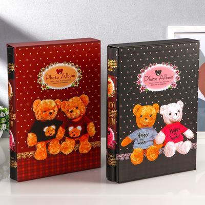 Фотоальбом магнитный на 20 листов "Счастливые медвежата" в коробке, МИКС 23х33,5х6 см