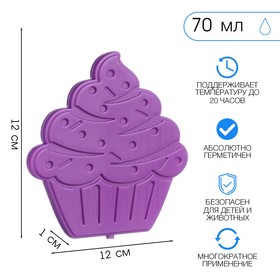 Аккумулятор холода "Мастер К", 70 мл, 12 х 12 см, фиолетовый 10176066