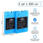 Аккумулятор холода гелевый «Мастер К», набор 2 штуки по 200 мл, хладоэлемент, 16×11 см - Фото 1