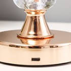 Настольная лампа сенсорная "Билди" LED 3Вт 3000-6000К USB АКБ диммер золото 9,5х9,5х29,5 см   102220 - Фото 6