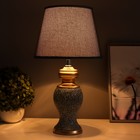 Настольная лампа "Ламина" Е14 40Вт зелено-золотой 22х22х40 см - Фото 2