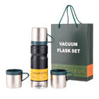 Набор «Мастер К»: термос 680 мл и 3 кружки, сохраняет тепло 12 ч, нержавеющая сталь, пластик, чёрный, зелёный - Фото 3