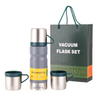 Набор «Мастер К»: термос 680 мл и 3 кружки, сохраняет тепло 12 ч, серый - Фото 3