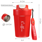 Термокружка, 380 мл, «Мастер К», сохраняет тепло до 6 ч, красная - Фото 3