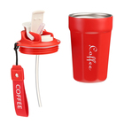 Термокружка, 380 мл, «Мастер К», сохраняет тепло до 6 ч, красная - Фото 5