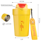 Термокружка, 380 мл, «Мастер К», сохраняет тепло до 6 ч, желтая - Фото 3