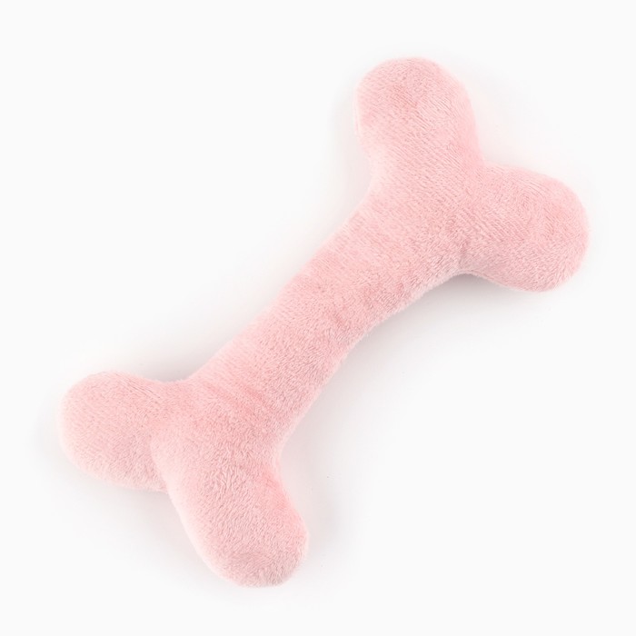 Игрушка для собак с пищалкой «Кость», розовая