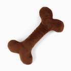 Игрушка для собак с пищалкой «Кость», коричневая - фото 9654570