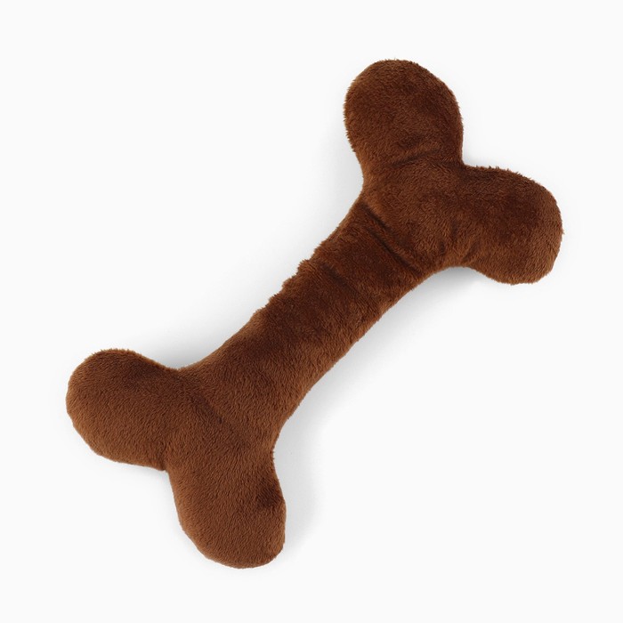 Игрушка для собак с пищалкой «Кость», коричневая