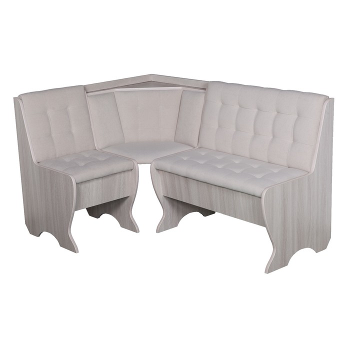 Угловая скамья для кухни «КУ-1Л Т3», без стола, 1450×830×1050 мм, цвет ясень шимо светлый/белый - Фото 1