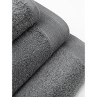 Комплект махровых полотенец Graphite, размер 30х50 см, 50х100 см, 70х140 см - Фото 8