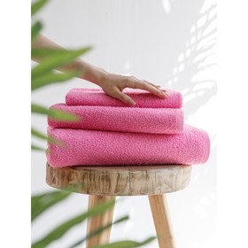 Комплект махровых полотенец Pink crystal, размер 50х90 см, 2 шт