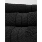 Комплект махровых полотенец Black, размер 30х50 см, 50х100 см, 70х140 см - Фото 5