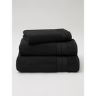 Комплект махровых полотенец Black, размер 30х50 см, 50х100 см, 70х140 см - фото 299674678