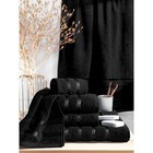 Комплект махровых полотенец Black, размер 30х50 см, 50х90 см, 70х140 см - фото 301079985