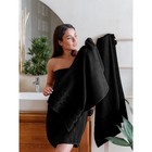 Комплект махровых полотенец Black, размер 30х50 см, 50х90 см, 70х140 см - Фото 5