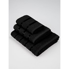 Комплект махровых полотенец Black, размер 30х50 см, 50х90 см, 70х140 см - Фото 6