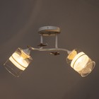 Люстра «Мия», 2×60 Вт Е27, белый/золото, 53×18×24 см - Фото 3