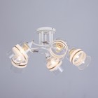 Люстра «Мия», 5×60 Вт Е27, белый/золото, 59×18×24 см - Фото 2