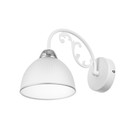 Бра «Лаура» 1×60 Вт Е27 Белый, хром 27×15×20 см - Фото 1