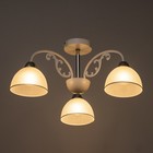 Люстра «Лаура», 3×60 Вт Е27, белый/хром, 59×27×20 см - Фото 3