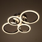 Люстра "Зара" LED 72W 3000-6000k Диммер, ПДУ Хром 64х25х20см - фото 24043000