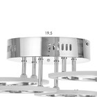 Люстра "Зара" LED 72W 3000-6000k Диммер, ПДУ Хром 64х25х20см - фото 24043005