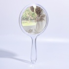 Зеркало с ручкой, двустороннее, с увеличением, d зеркальной поверхности 12.5 см, цвет прозрачный - Фото 3