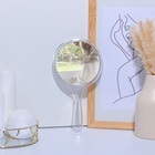 Зеркало с ручкой, двустороннее, с увеличением, d зеркальной поверхности 12.5 см, цвет прозрачный - Фото 4