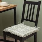 Сидушка на стул Этель "Клетка" цв.хаки, 40х40 см, 100% п/э - фото 808386681