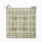 Сидушка на стул Этель "Клетка" цв.хаки, 40х40 см, 100% п/э - фото 808386682