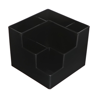 Подставка-органайзер для канцелярии 6 отделений цвет черная