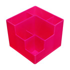 Подставка-органайзер для канцелярии 6 отделений цвет розовая - фото 321549408