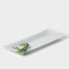 Блюдо стеклянное Доляна «Бамбук», 36,5×15 см, цвет белый - фото 9054113