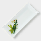 Блюдо стеклянное Доляна «Бамбук», 36,5×15 см, цвет белый - Фото 2