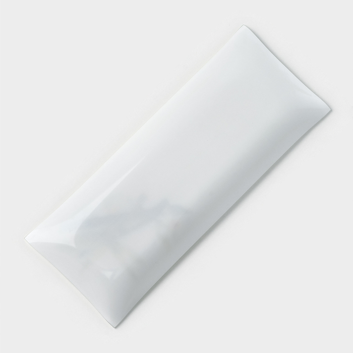 Блюдо стеклянное Доляна «Бамбук», 36,5×15 см, цвет белый