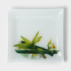 Тарелка стеклянная Доляна «Бамбук», 19,5×19,5 см - фото 3516712