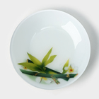 Тарелка Доляна «Бамбук», d=20 см, стекло, белая - Фото 1