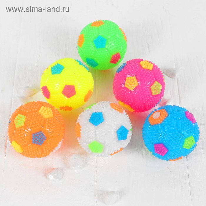 Мяч световой «Футбол», пикалка, цвета МИКС - Фото 1