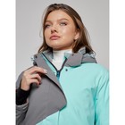 Горнолыжная куртка женская зимняя, размер 52, цвет бирюзовый - Фото 8