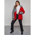 Горнолыжная куртка женская зимняя, размер 60, цвет красный - Фото 18