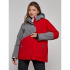 Горнолыжная куртка женская зимняя, размер 60, цвет красный - Фото 3