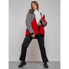 Горнолыжная куртка женская зимняя, размер 60, цвет красный - Фото 21