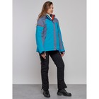 Горнолыжная куртка женская зимняя, размер 60, цвет синий - Фото 16