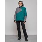 Горнолыжная куртка женская зимняя, размер 60, цвет тёмно-зелёный - Фото 13